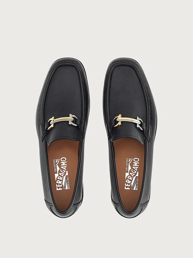  Giày Salvatore Ferragamo Nam Loafer With Gancini Ornament 'Black' 