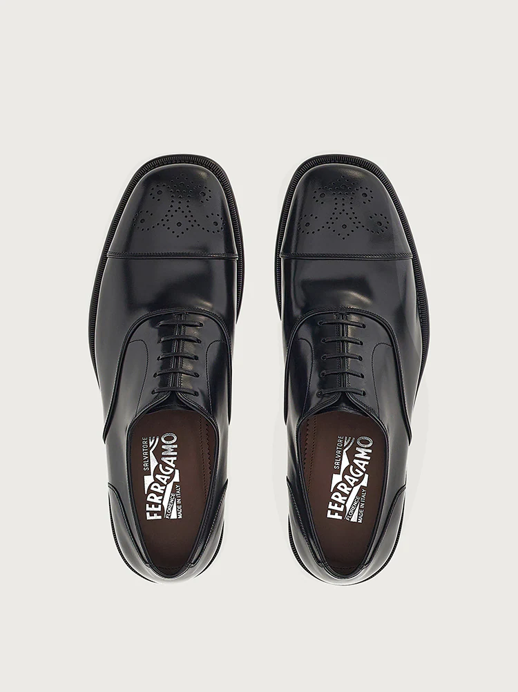  Giày Salvatore Ferragamo Nam Oxford Shoes 'Black' 
