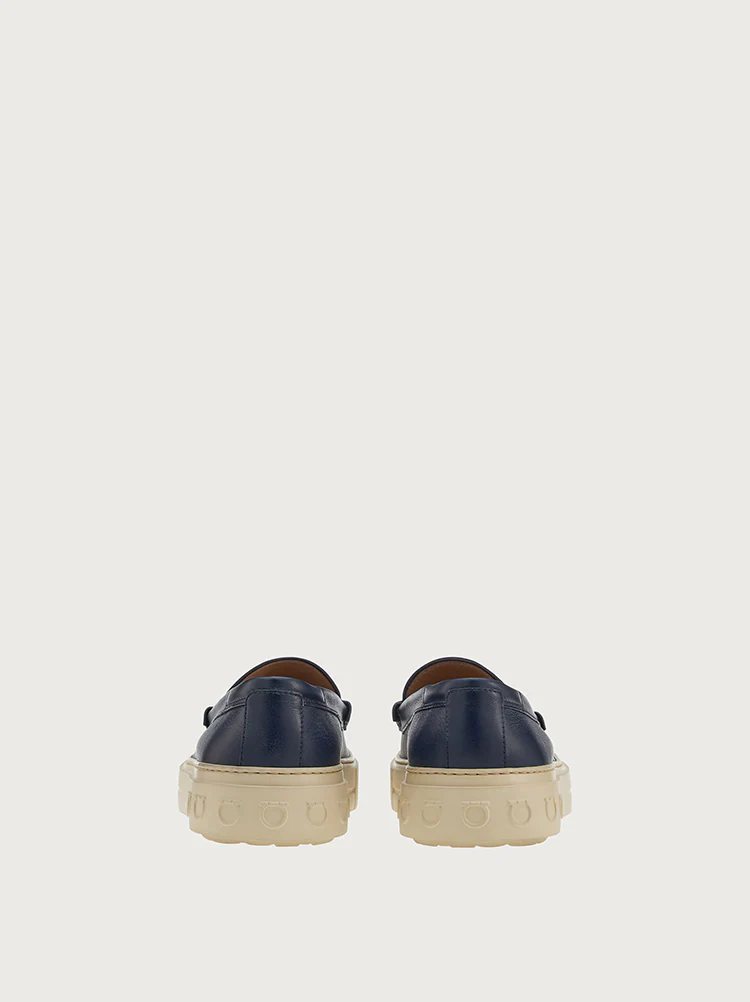  Giày Salvatore Ferragamo Nam Sporty Loafer 'Blue Marine' 