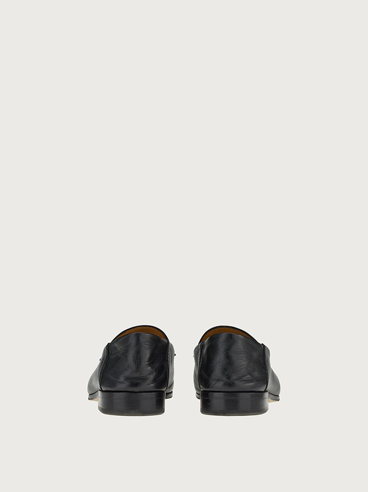  Giày Salvatore Ferragamo Nam Loafer With Gancini Ornament 'Black' 