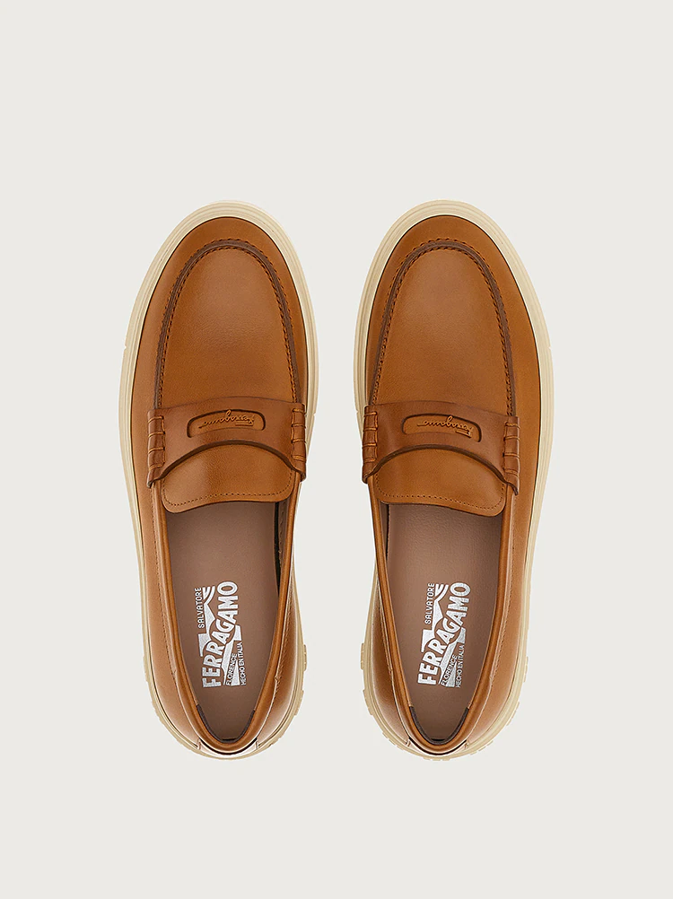  Giày Salvatore Ferragamo Nam Sporty Loafer 'Vicuna' 
