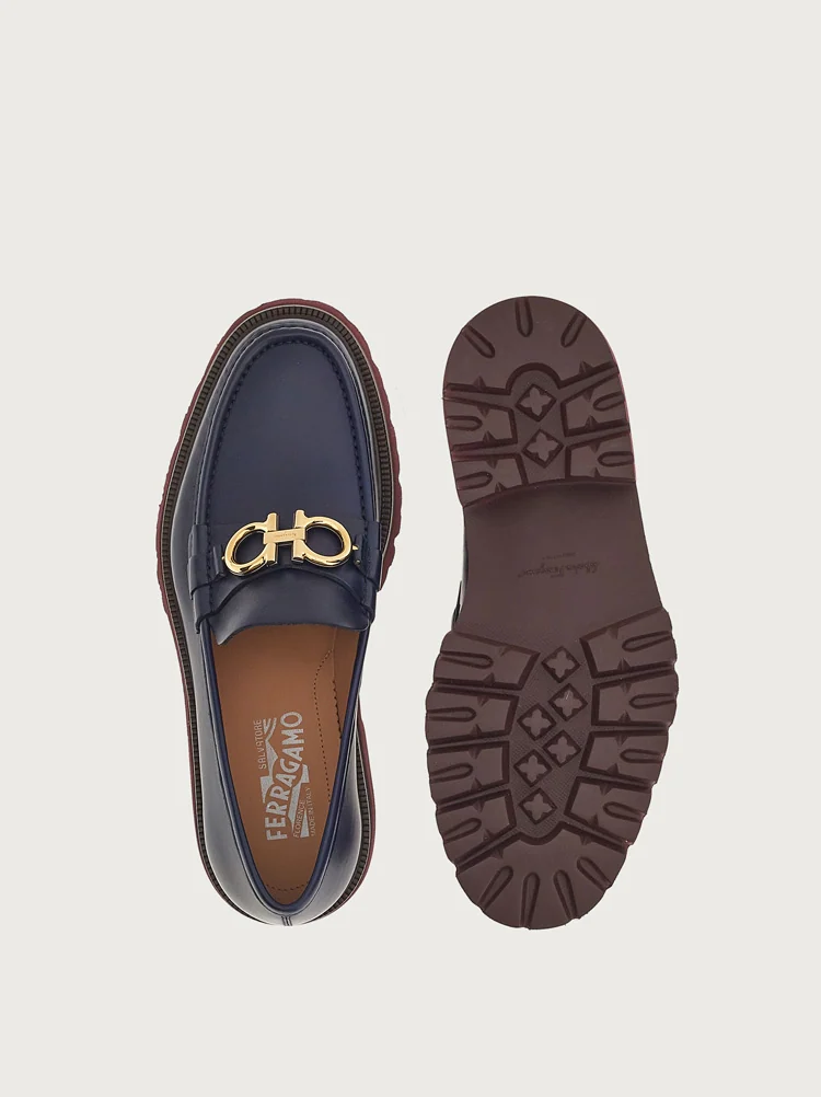  Giày Salvatore Ferragamo Nam Gancini Loafer 'Marine Blue' 