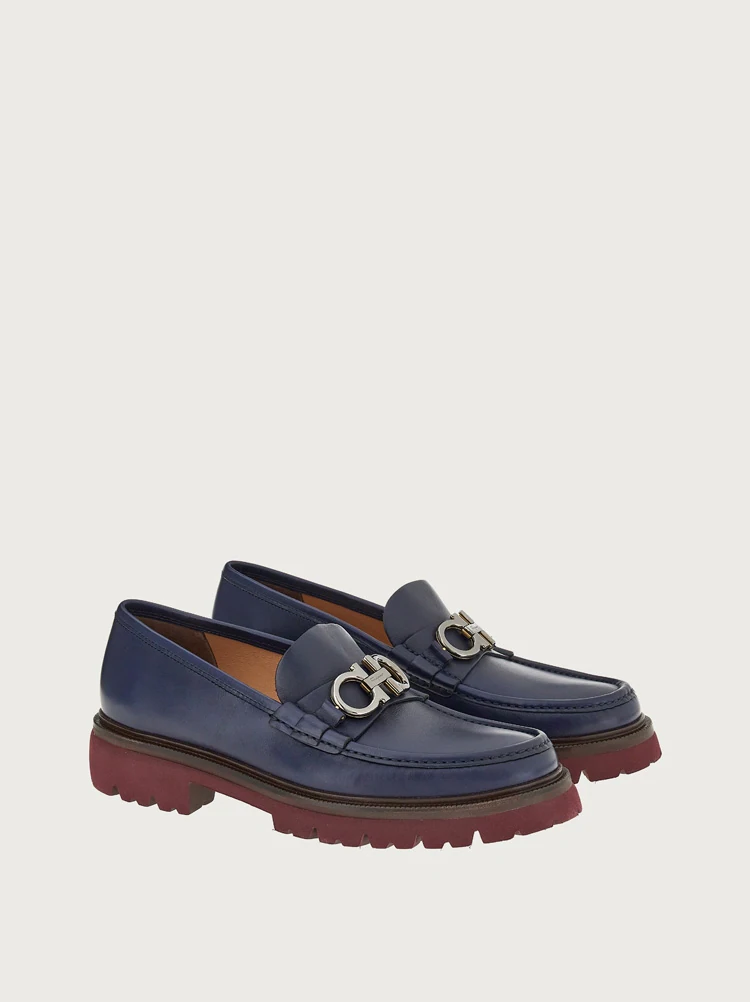  Giày Salvatore Ferragamo Nam Gancini Loafer 'Marine Blue' 