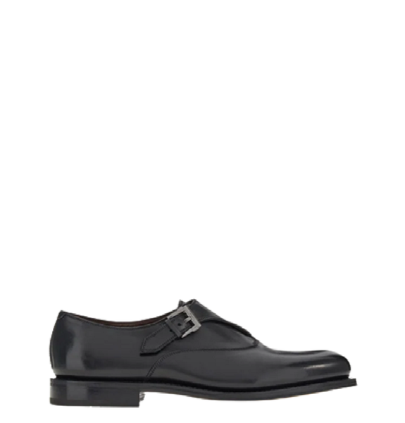  Giày Salvatore Ferragamo Nam Single Monk Strap Black 