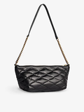  Túi Nữ Saint Laurent Brand-foiled Leather Shoulder Bag 'Black' 