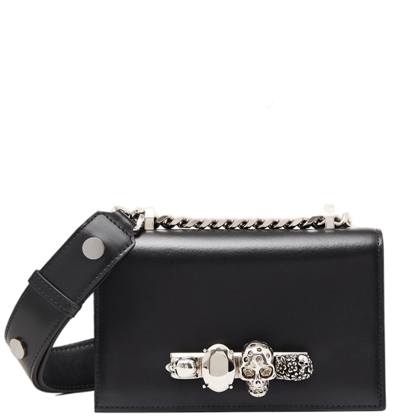  Túi Nữ Alexander McQueen The Biker Mini Jewelled Satchel 'Black' 