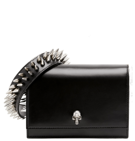  Túi Nữ Alexander McQueen The Biker Small Skull Bag 'Black' 