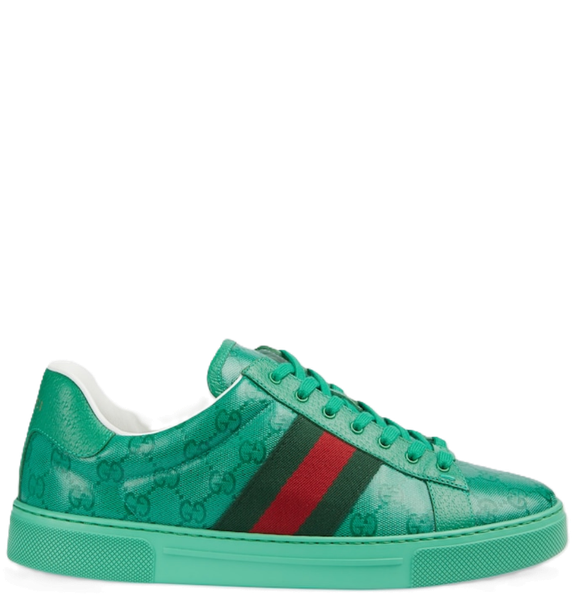  Giày Nam Gucci Ace Gg Crystal 'Green' 