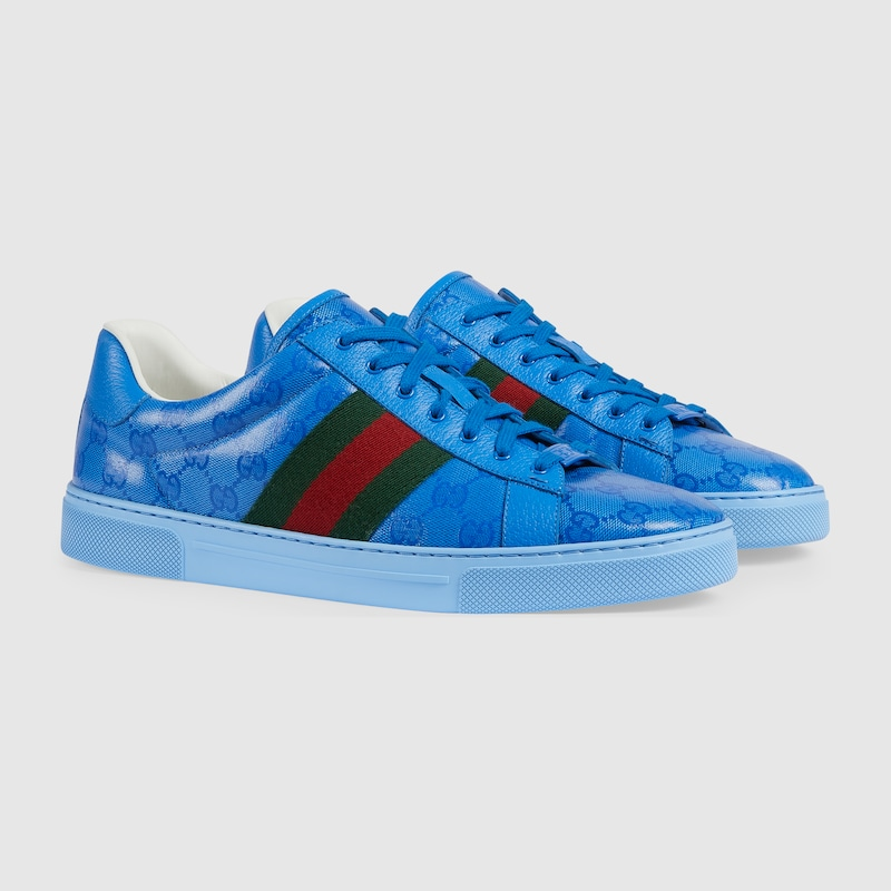  Giày Nam Gucci Ace Gg Crystal 'Blue' ‎ 
