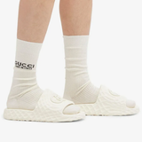  Dép Nam Gucci Interlocking G Slide Sandal 'White' 