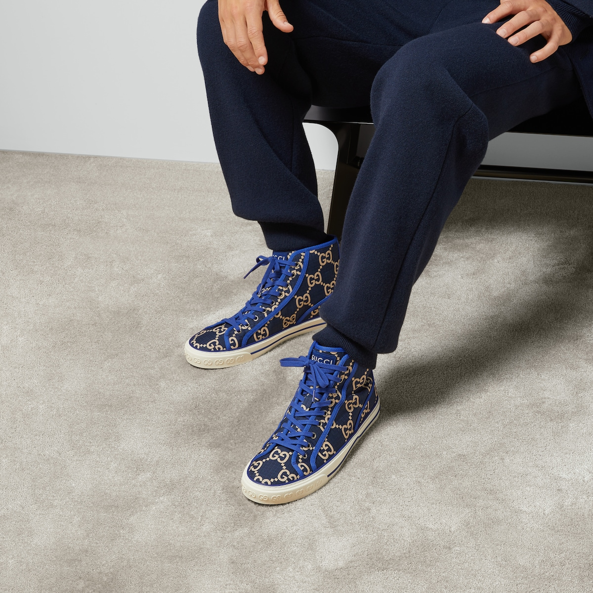  Giày Nam Gucci Tennis 1977 High-top 'Blue' 
