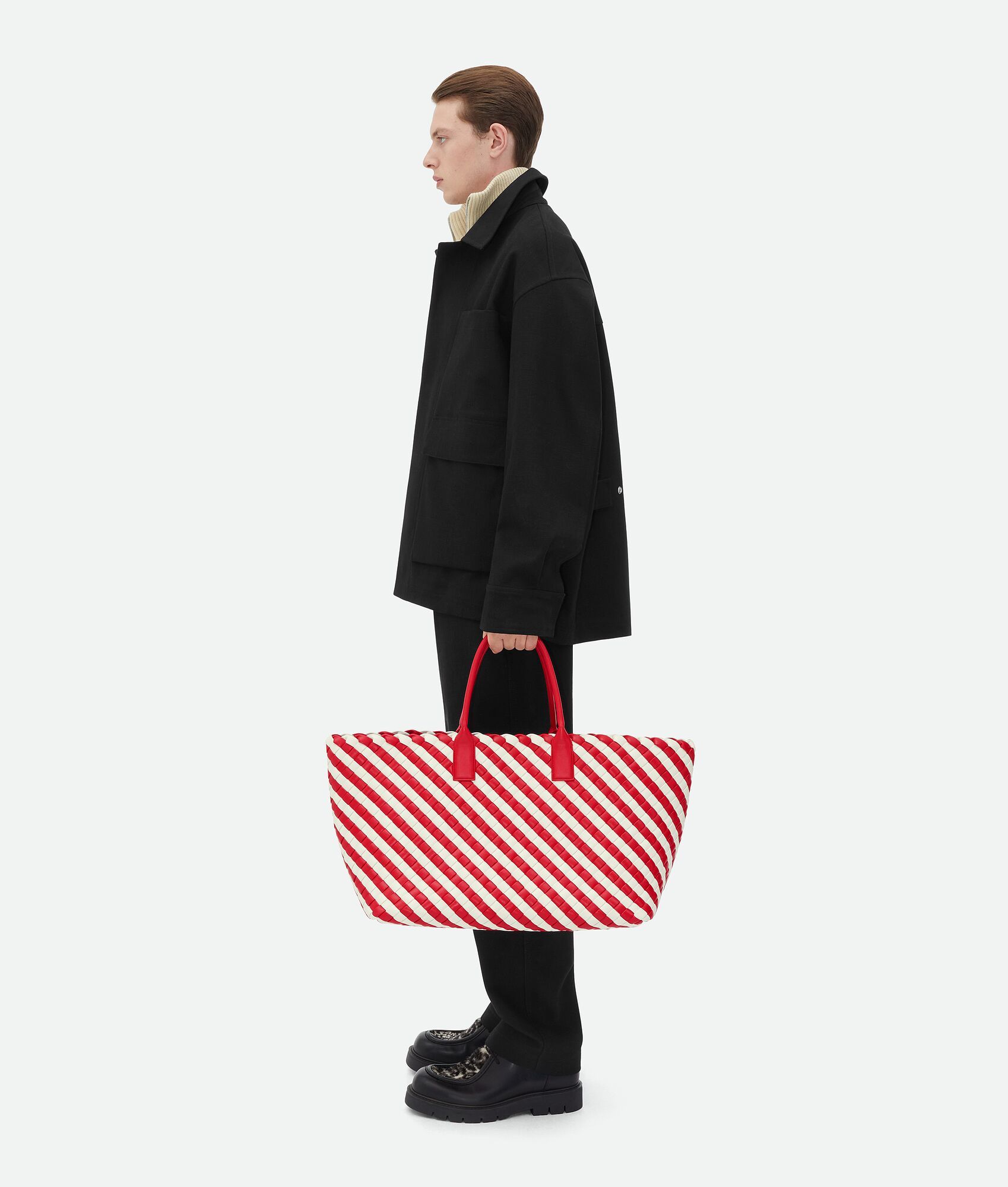  Túi Nữ Bottega Veneta Large Cabat 'Vernis White' 
