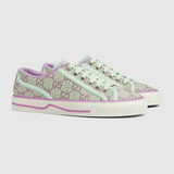  Giày Nữ Gucci Tennis 1977 'Pale Green And Lilac GG Crystal Canvas' 