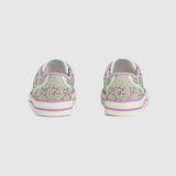  Giày Nữ Gucci Tennis 1977 'Pale Green And Lilac GG Crystal Canvas' 