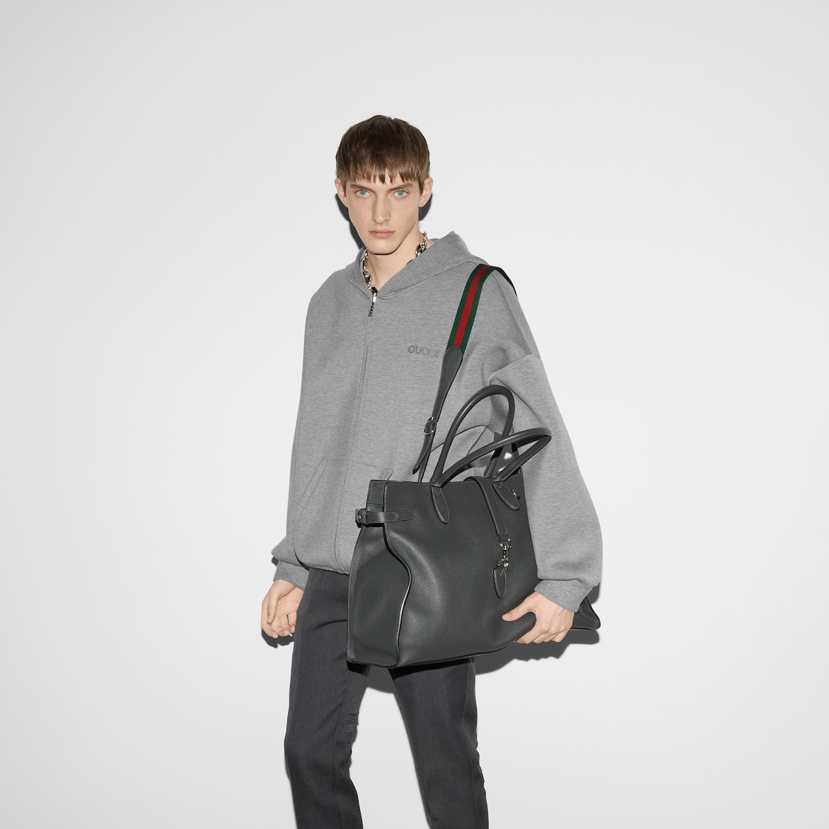  Túi Nam Gucci Large Tote Hook Closure 'Black' 