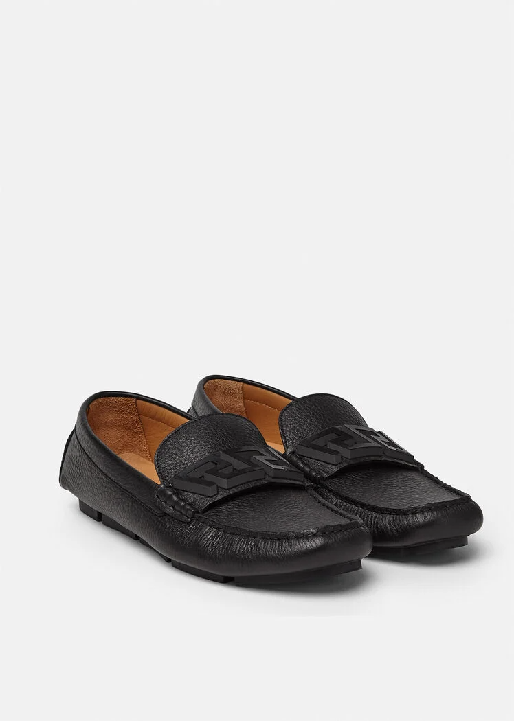  Giày Nam Versace La Greca Loafers 'Black' 