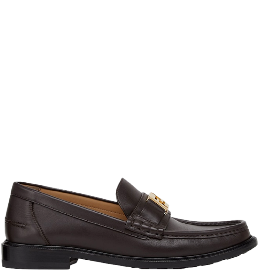  Giày Nam Fendi FF Squared Loafers 'Brown' 