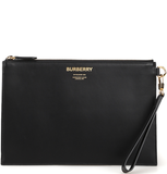  Túi Nam Burberry Edin Horseferry Print Leather Zip Pouch 'Black' 