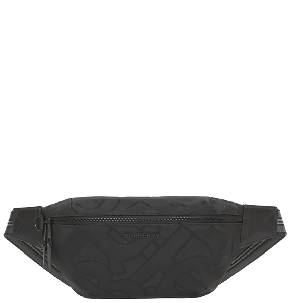  Túi Nam Burberry Monogram Jacquard Sonny Bum Bag 'Black' 