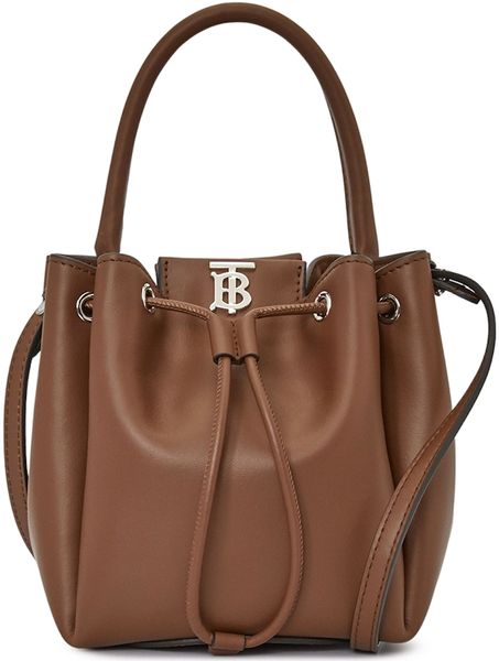  Túi Nữ Burberry Monogram Bucket Tote Shoulder Bag 'Brown' 
