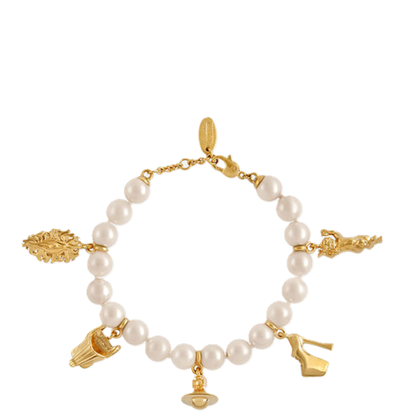  Vòng Tay Nữ Vivienne Westwood Anglo Pearl 'Gold' 