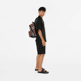  Balo Nam Burberry Check 'Dark Brown' 