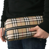  Túi Nam Burberry Clutch BBR Vintage Check 'Beige' 