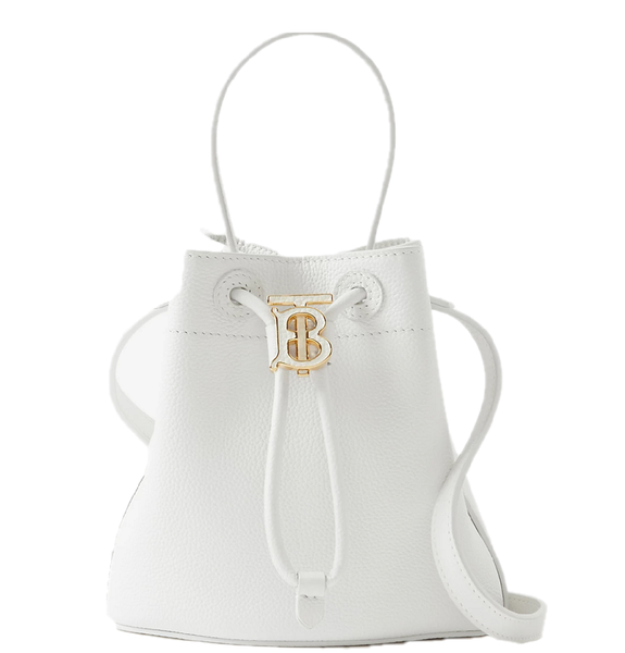  Túi Nữ Burberry Mini TB Bucket Bag 'White' 