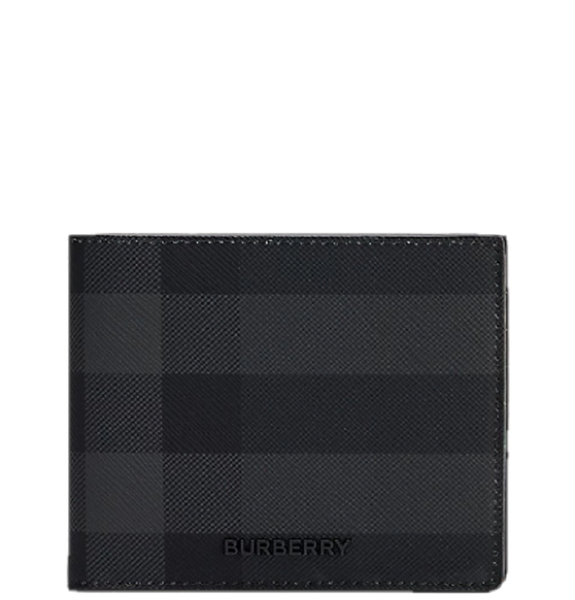  Ví Burberry Checked Coated-cotton Wallet 'Charcoal' 