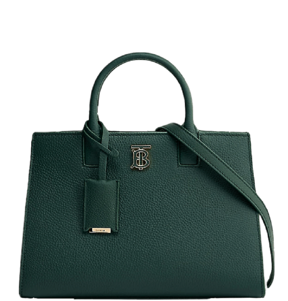  Túi Nữ Burberry Frances Leather Top-handle Bag 'Dark Green' 