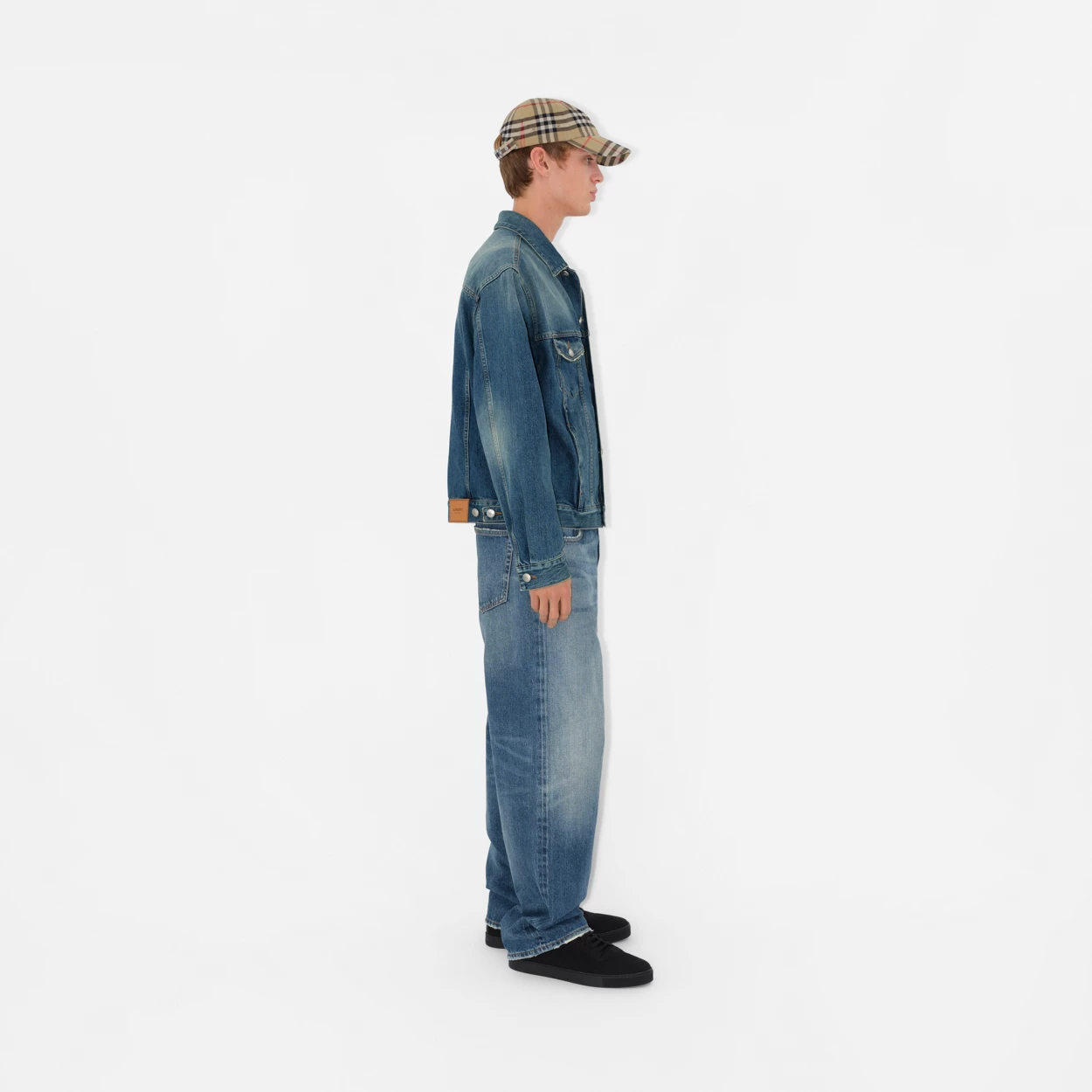  Mũ Burberry Check Cotton Baseball Cap 'Archive Beige' 