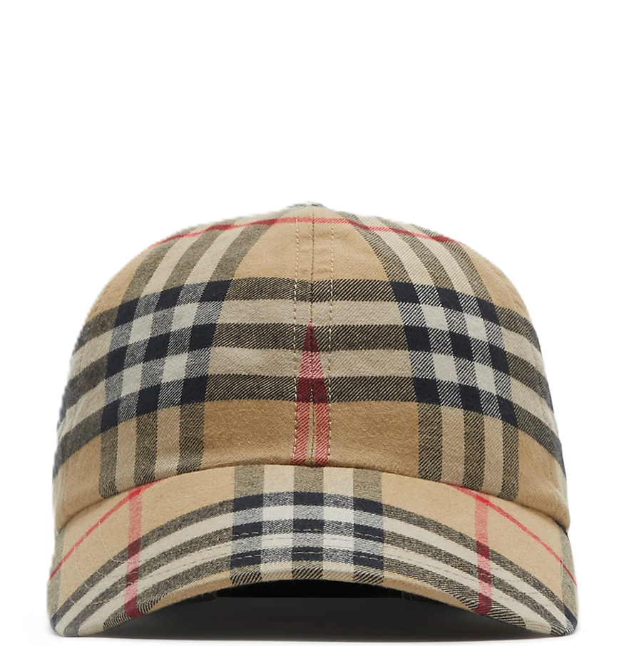  Mũ Burberry Check Cotton Baseball Cap 'Archive Beige' 