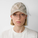  Mũ Burberry Check Baseball Cap 'Flax' 