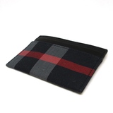  Ví Nam Burberry MS Sandon CHK 'Navy Grey' 