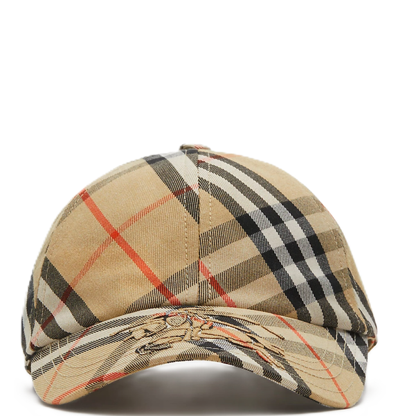  Mũ Burberry Check Cotton Blend Baseball Cap 'Sand' 