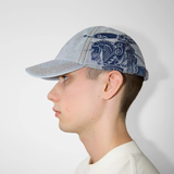  Mũ Burberry Denim Baseball Cap 'Indigo' 