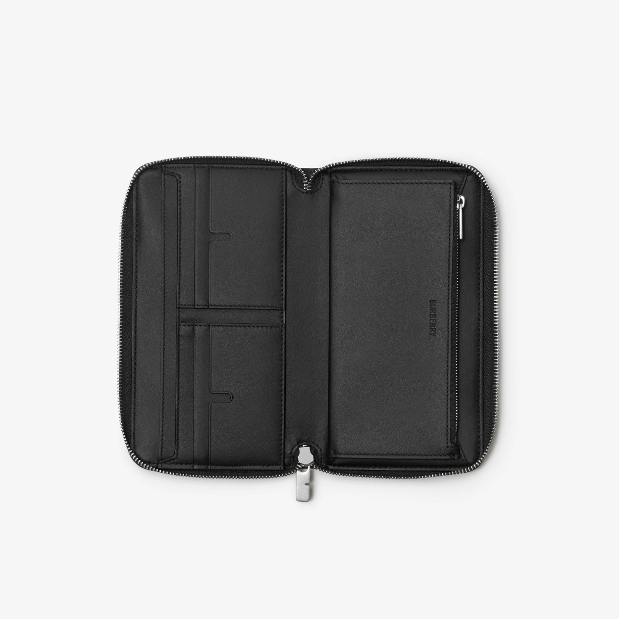  Ví Burberry Large Check Zip 'Black Calico' 