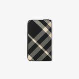  Ví Burberry Large Check Zip 'Black Calico' 