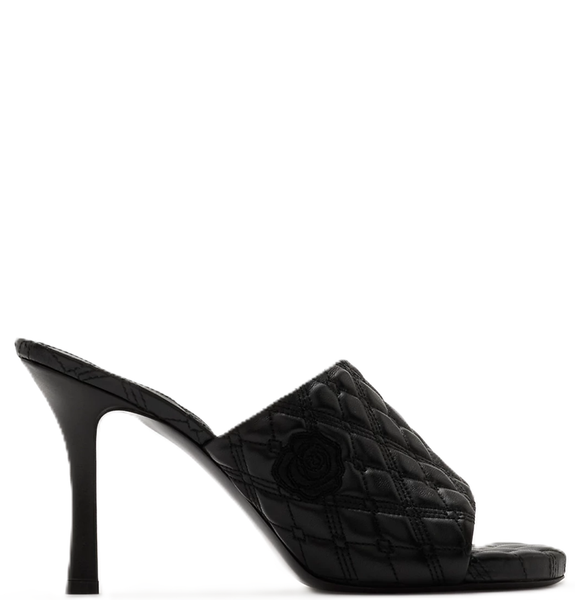  Dép Nữ Burberry Leather Quilt Mules 'Black' 