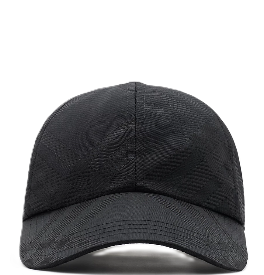 Mũ Burberry Check Nylon Blend Baseball Cap 'Black' 