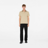  Áo Nam Burberry Check Collar Cotton 'Beige' 