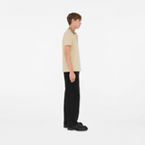  Áo Nam Burberry Check Collar Cotton 'Beige' 
