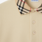  Áo Nam Burberry Check Collar Cotton 'Beige' 