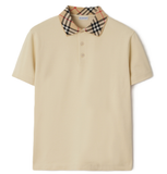  Áo Nam Burberry Check Collar Cotton 'Beige' 