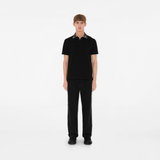  Áo Nam Burberry Check Collar Cotton 'Black' 