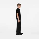  Áo Nam Burberry Check Collar Cotton 'Black' 