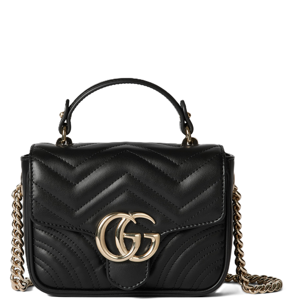  Túi Nữ Gucci Marmont Mini Top Handle Bag 'Black' 