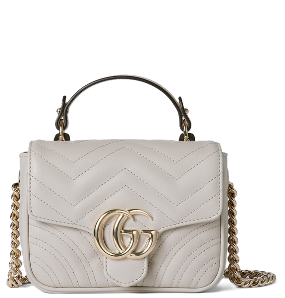  Túi Nữ Gucci Marmont Mini Top Handle Bag 'Light Grey' ‎‎ 