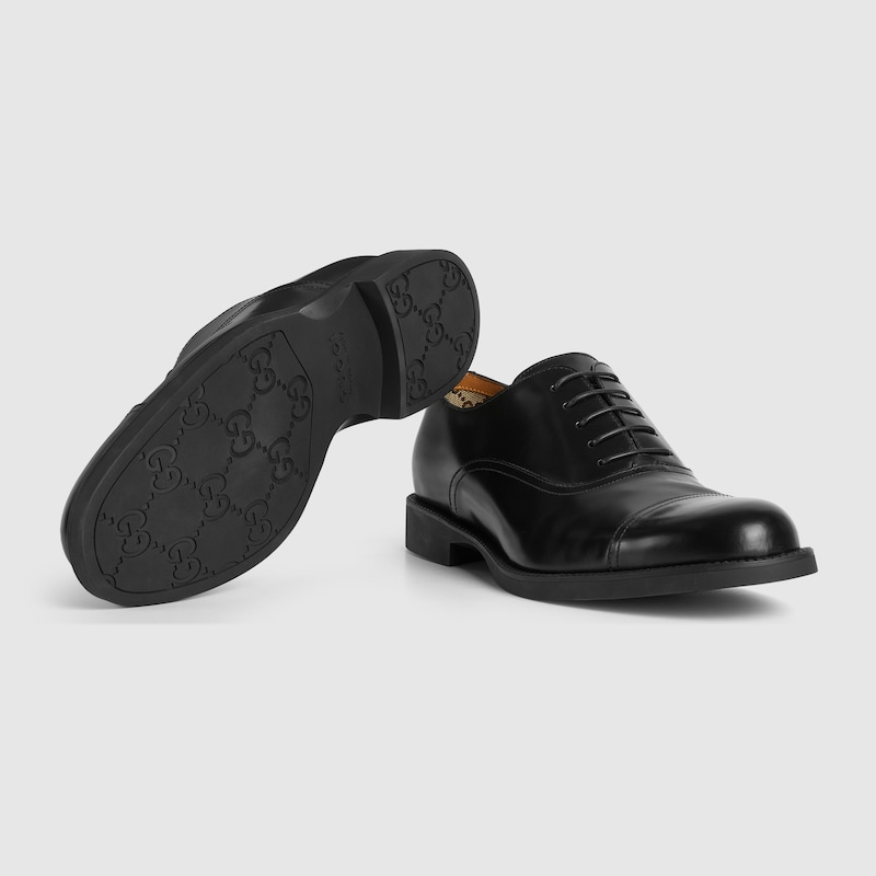  Giày Nam Gucci Lace-up Shoe 'Black' 