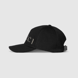  Mũ Nam Gucci Embroidered Wool Baseball 'Black' 